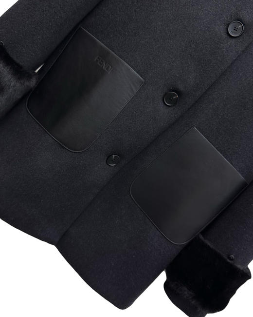 女款连帽羊毛呢大衣 毛饰可拆卸he011 商品图2