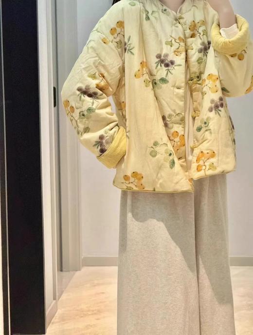 冬日爆款加厚双面穿国风穿搭天花板新中式国风双面穿仙女棉服件 商品图2