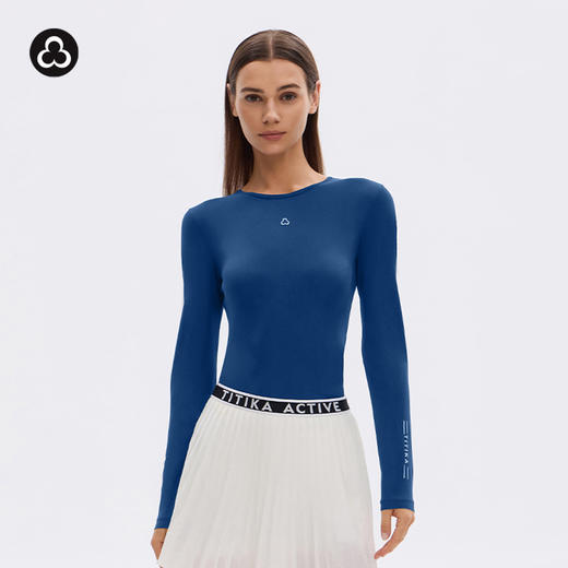 TITIKA小怪兽长袖修身T恤女跑步运动休闲瑜伽普拉提上衣21236 商品图0