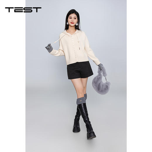 冬上新韩版连帽宽松显瘦开衫1254154 商品图0