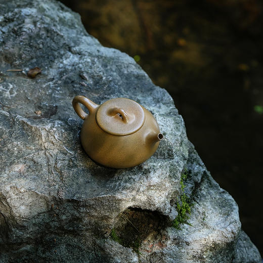 龙德堂陶艺 汤宣武制《玲珑系列之石瓢》原矿金砂段 180cc 库存请咨询客服 商品图2