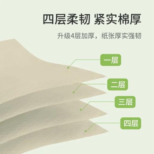 美穗吉家(mihooce)本色竹浆卷纸 4层加厚 卫生纸卷筒纸 纸巾 40g/卷*12卷/提( 商品图2