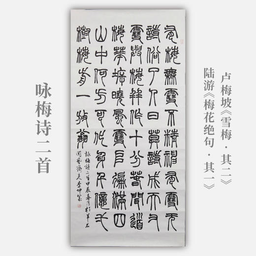 李坤《咏梅诗二首》69x136cm 手写纸本宣纸书法作品 商品图0