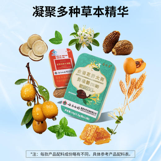 热卖中！！【云南白药国民品牌 传承122 年的健康守护】云南白药金银花胖大海润喉糖/无糖  清嗓润喉 清咽   一润二护 药食同源  滋养咽喉咽部不适者 商品图4