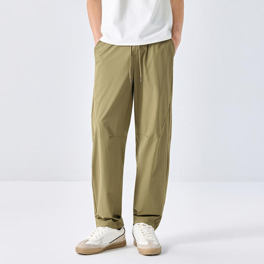 GXG男装25夏季日常简约轻薄透气柔软亲肤男式直筒休闲裤K&C 商品图4