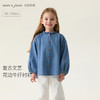 马克珍妮复古文艺女童花边牛仔衬衫宝宝衬衣2026年春装新款560151 商品缩略图0