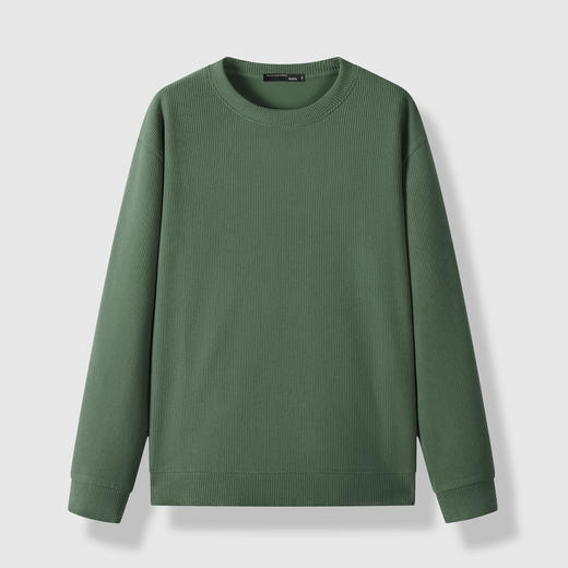 GXG男装【细腻亲肤】秋季时尚简约罗纹肌理圆领男式休闲卫衣K&C 商品图13