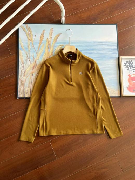 D121528秋冬新品户外新款男款弹力运动户外休闲中厚半高拉链长袖底衫 商品图10