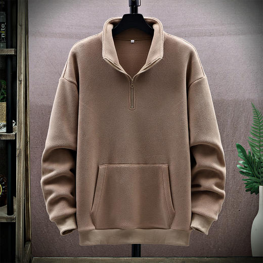 GXG男装冬季时尚简约保暖亲肤休闲百搭男式翻领卫衣K&C 商品图4
