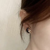 小香25K黑金月亮耳钉 商品缩略图7