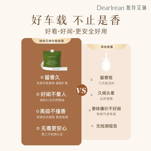 【现货速发】DearIrean 独特艾琳车载香薰香水高级出风口装饰摆件香包汽车香氛饰品 13g 商品图5