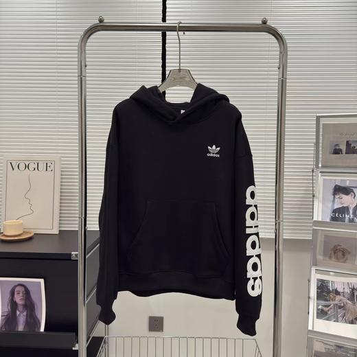 D121599冬季新款高版字母刺绣贴布男女同款加绒连帽卫衣 商品图14