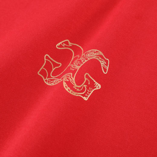 GXG男装冬季新年款国潮风男女同款百搭印花圆领加绒卫衣K&C 商品图7