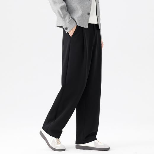 GXG男装25秋季时尚舒适弹力半松紧腰商务通勤西裤男式直筒休闲裤K&C 商品图4