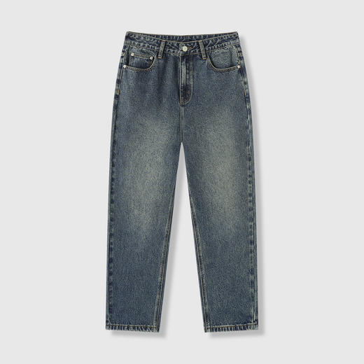 GXG男装25秋季简约复古舒适有型日常通勤直筒休闲男式牛仔长裤子K&C 商品图5