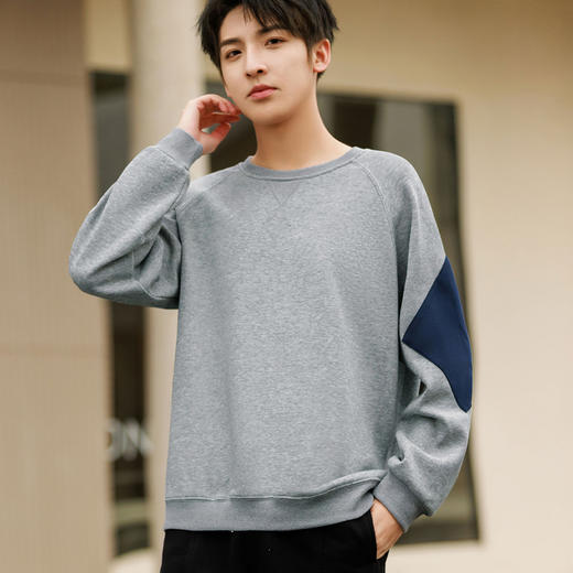 GXG男装秋季时尚撞色拼接运动休闲男式圆领长袖卫衣K&C 商品图6