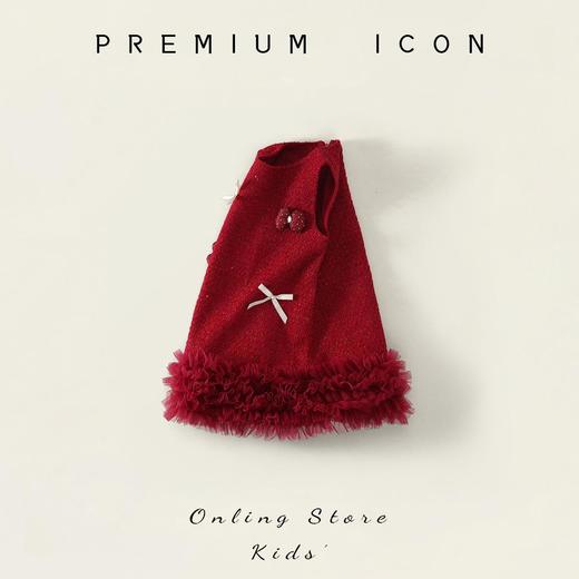 Hania2026年新年 女宝宝新年周岁生日礼服新款中小童红色洋气背心裙90-140★ 商品图2