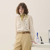 谜底V领衬衫长袖2026春季新品通勤风钉珠绣花H型衬衣女265MC5021 商品缩略图0