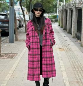 NC格子大版H型毛呢外套50915冬季250354268887