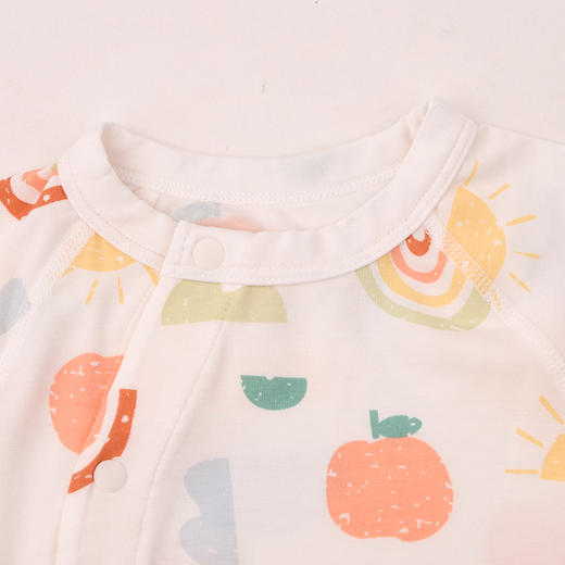 棉果果春季新品男宝女宝满印柔软舒适莫代尔偏襟连体衣M101720426003 商品图3