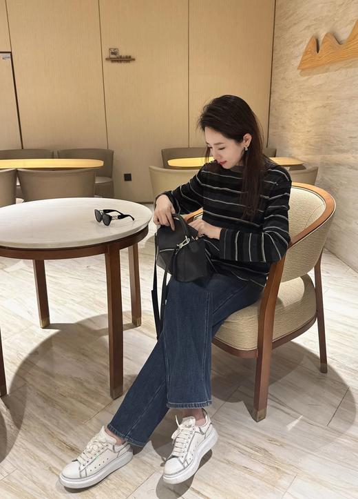 【60支扬子纱羊毛衫】撞色廓形，百搭时尚，宽松显瘦，高级复古的配色！无标发货WD 商品图8