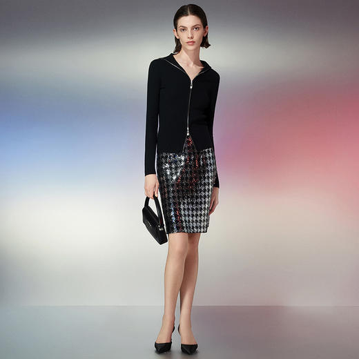 EITIE爱特爱春季新款洋气修身针织衫上衣7701403 商品图6