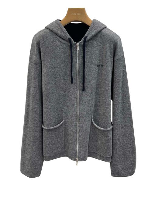 女款羊绒连帽针织开衫hu017 商品图0