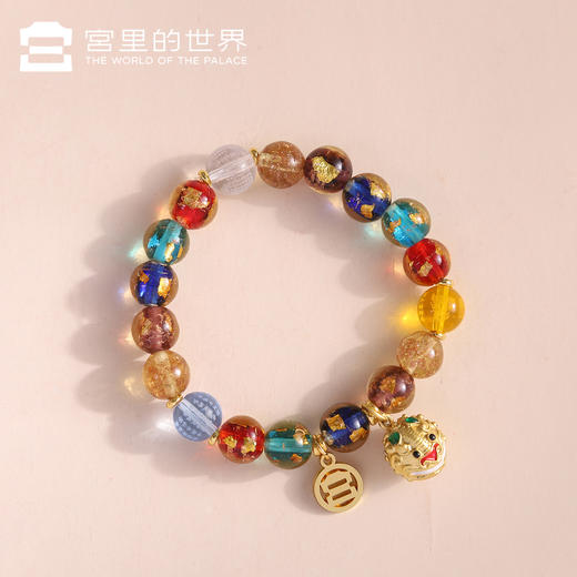 【宫里的手串】十全十美琉璃金箔手串 商品图2