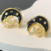 小香25K黑金月亮耳钉 商品缩略图3