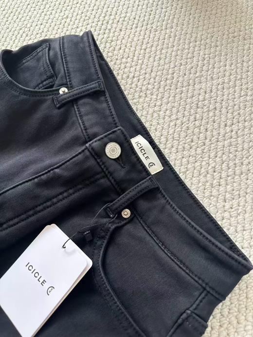【土壤牛仔】ICICLE之禾女装秋冬加绒加厚棉弹牛仔直筒裤 商品图2