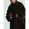 COCOBELLA高奢仿紫貂毛环保皮草外套女冬丰盈御寒长款大衣FU0006 商品缩略图1