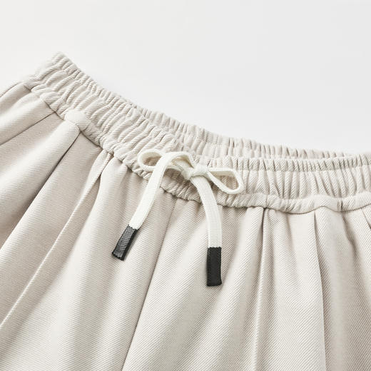 GXG男装25秋季时尚松紧腰系绳简约纯色百搭宽松直筒男式休闲裤K&C 商品图6