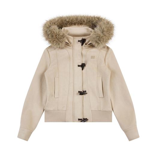 FDR 立领可拆卸帽子毛领牛角扣夹克外套 商品图4