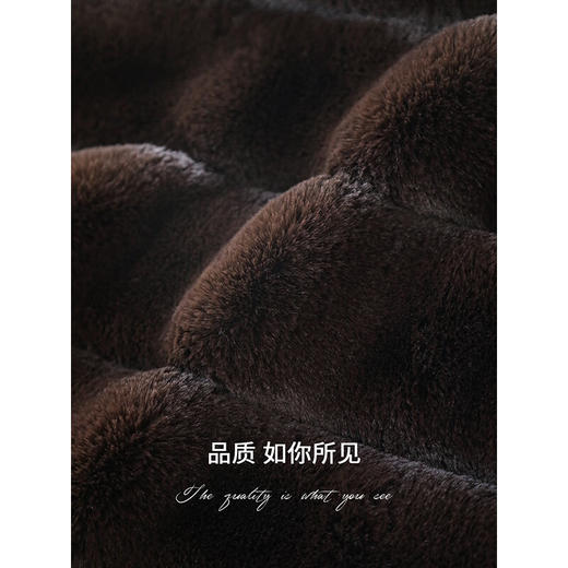 COCOBELLA高奢仿紫貂毛环保皮草外套女冬丰盈御寒长款大衣FU0006 商品图4