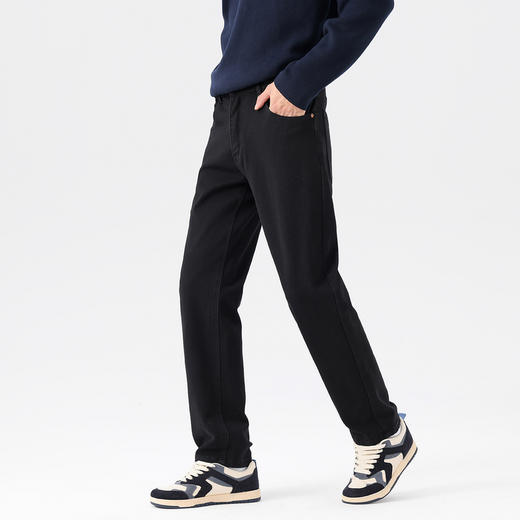 GXG男装25秋季经典简约舒适百搭四面弹力直筒休闲男式牛仔长裤K&C 商品图1