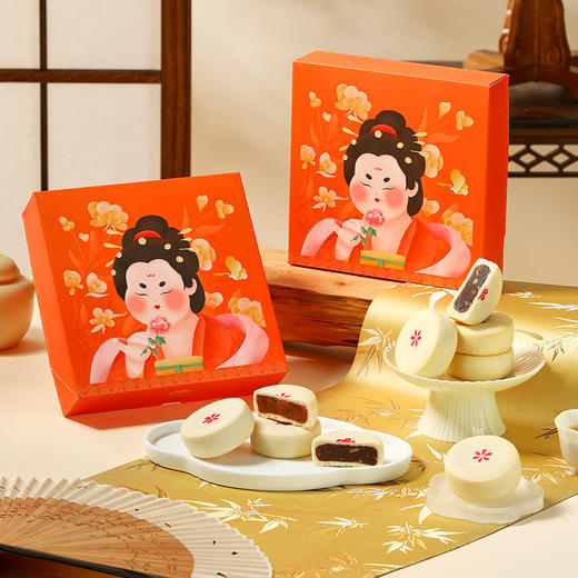 【尚食贵妃饼】皇家尚食局西安特产点心礼盒中式贵妃水晶饼枣泥玫瑰荔枝糕点送礼长辈食品200g 商品图1
