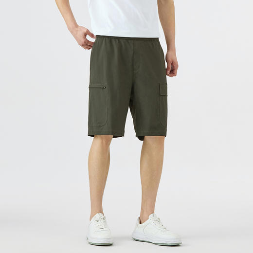 GXG男装25夏季时尚舒适松紧腰轻薄透气五分裤男式直筒休闲短裤K&C 商品图9