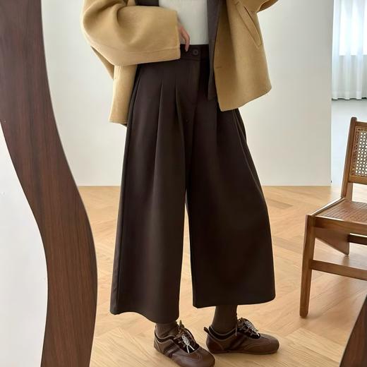 BeauMuse复古毛呢八分裤｜保暖刚需 ！软而有型不易皱~自带高级慵懒感 ，通勤神裤！一裤解锁N种高级感穿搭！ 商品图4