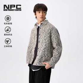 NPC潮牌复古小香风翻领短款衬衫夹克男潮流宽松休闲NP4CTJ19