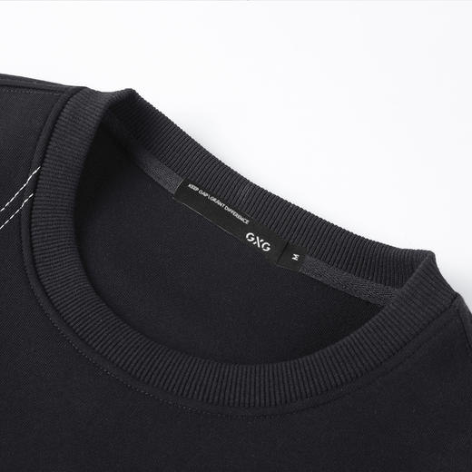 GXG男装秋季时尚拼接舒适百搭运动休闲男式圆领长袖卫衣K&C 商品图4