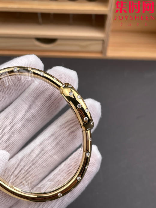 卡地亚 BBA浴缸手镯系列 浴缸满天星 女士腕表 新款实拍 包金莫桑钻 商品图3