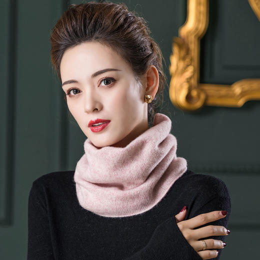 WW 1031【礼盒装】围脖韩版优雅百搭纯色围巾羊毛保暖套头脖套 商品图9