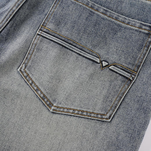 GXG男装25夏季时尚猫须休闲百搭薄款直筒男式牛仔五分短裤K&C 商品图11