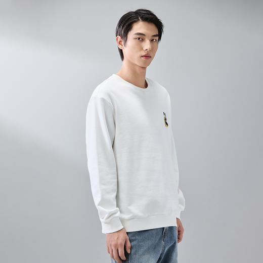 GXG男装【小狗绣花】25春季卡通动物图案圆领纯棉男式长袖卫衣K&C 商品图2