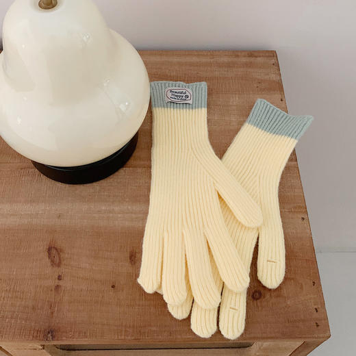 【YW】无忧购“礼物季”秋冬新款针织五指手套ins风时尚保暖高颜值骑车防寒防风毛线手套（截单后3-5天发货) 商品图4