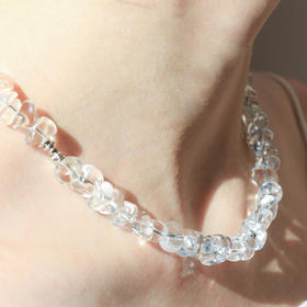 XHENXHEN 鸿运系列「碎银子」天然白水晶手串/项链