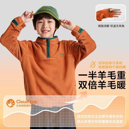 fx-咕噜日记童装儿童摇粒绒卫衣秋冬亲子款男女童保暖立领上衣内搭潮PDWY2507-PDWY2508-PDWY2511 商品图2