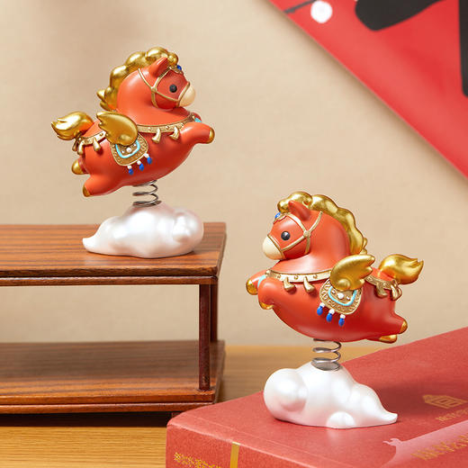 【故宫摆件】跃马送福车载摇头摆件文创马年吉祥物本命年新年礼物 商品图2