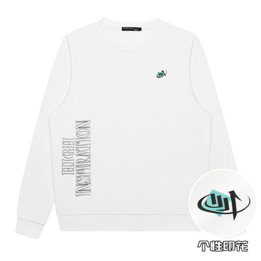 【GXG男装】秋季时尚字母印花男款休闲百搭圆领长袖卫衣K&C 商品图2