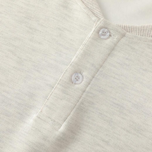 GXG男装25秋季时尚简约半开襟长袖T恤纽扣款圆领套头男式卫衣K&C 商品图3